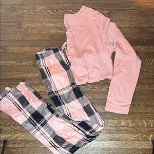 Pink and Black Plaid Lounge Pants